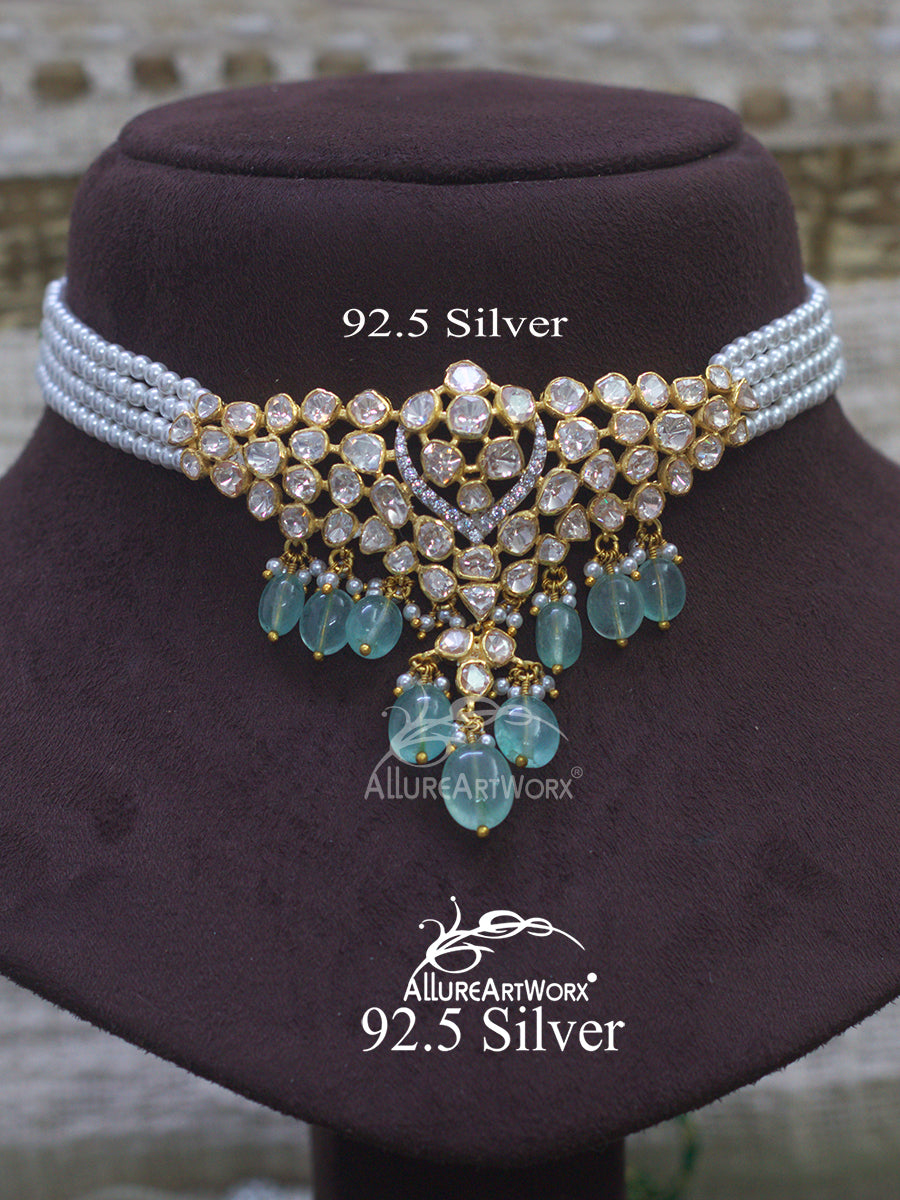 Aanvi Silver Choker